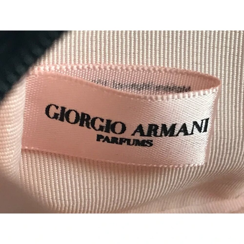 Giorgio Armani Parfums Womens Black Side Handle Toiletry Cosmetics Makeup Bag - Picture 6 of 8